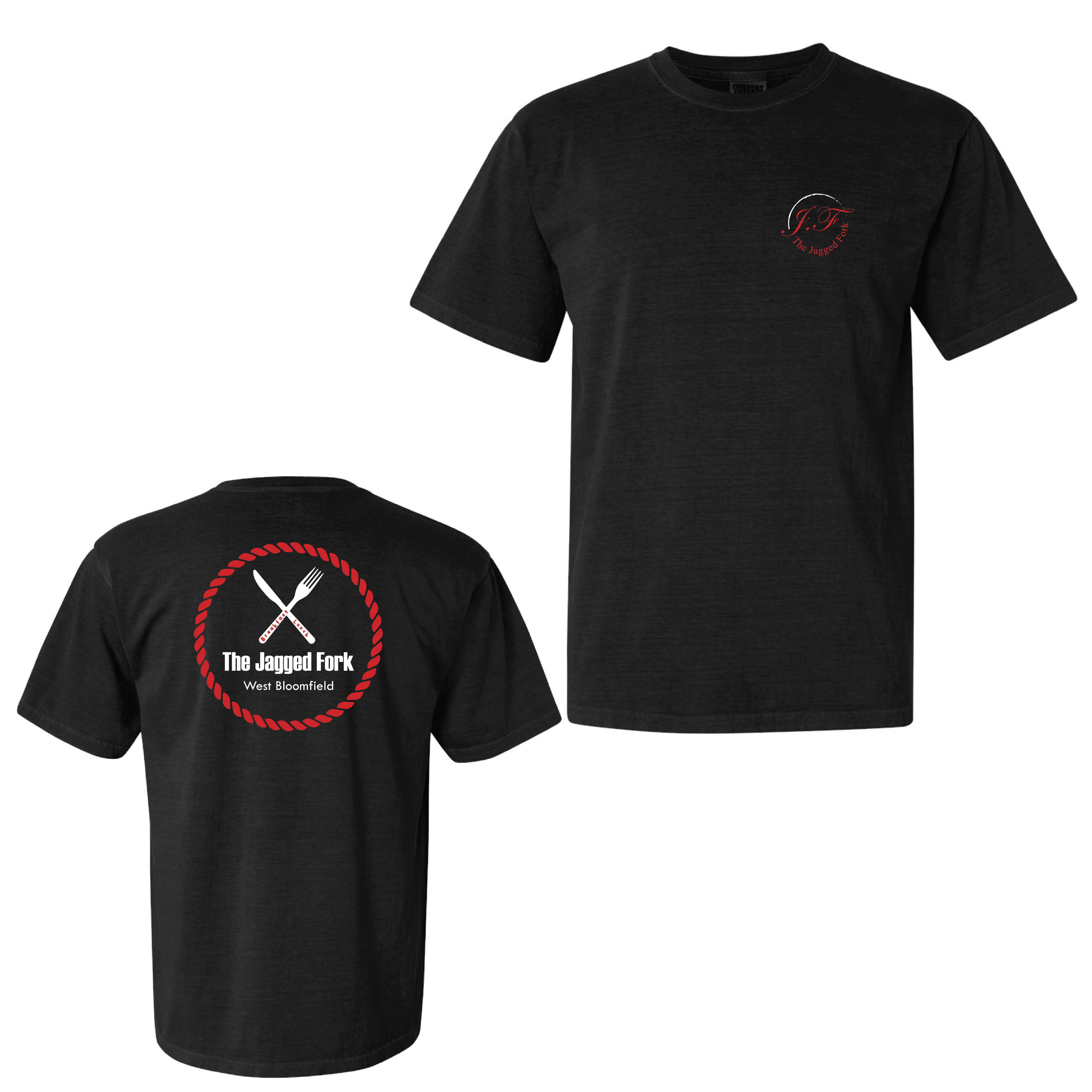 Jagged Fork Comfort Colors Garment Dyed Heavyweight 100% Cotton T-Shirt
