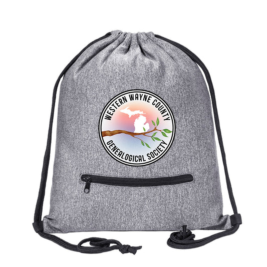 WWCGS - Logo Melange Drawstring Bag With Zipper Pocket
