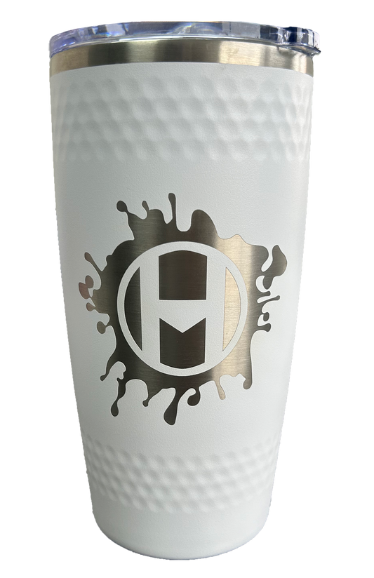 Custom Engraved Polar Camel 20 oz. White Golf Tumbler with Dimples