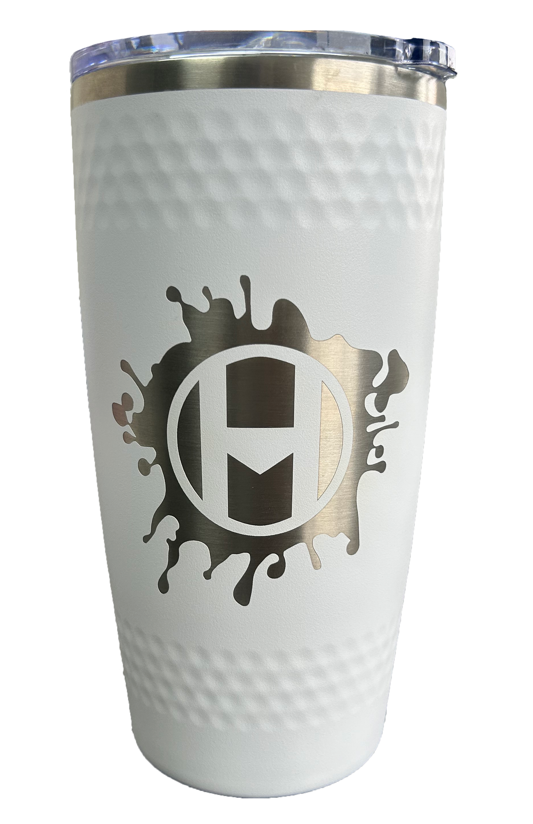 Custom Engraved Polar Camel 20 oz. White Golf Tumbler with Dimples