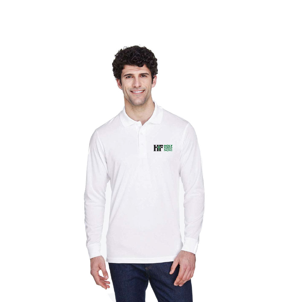 Holy Family Novi Embroidered Men's Long Sleeve Polo