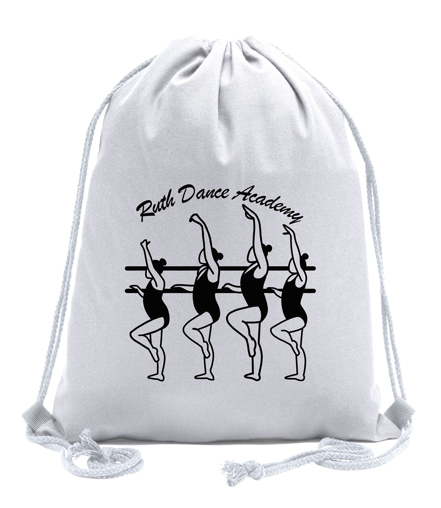 Ballerinas on Barre Custom Cotton Drawstring Bag
