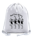 Ballerinas on Barre Custom Cotton Drawstring Bag