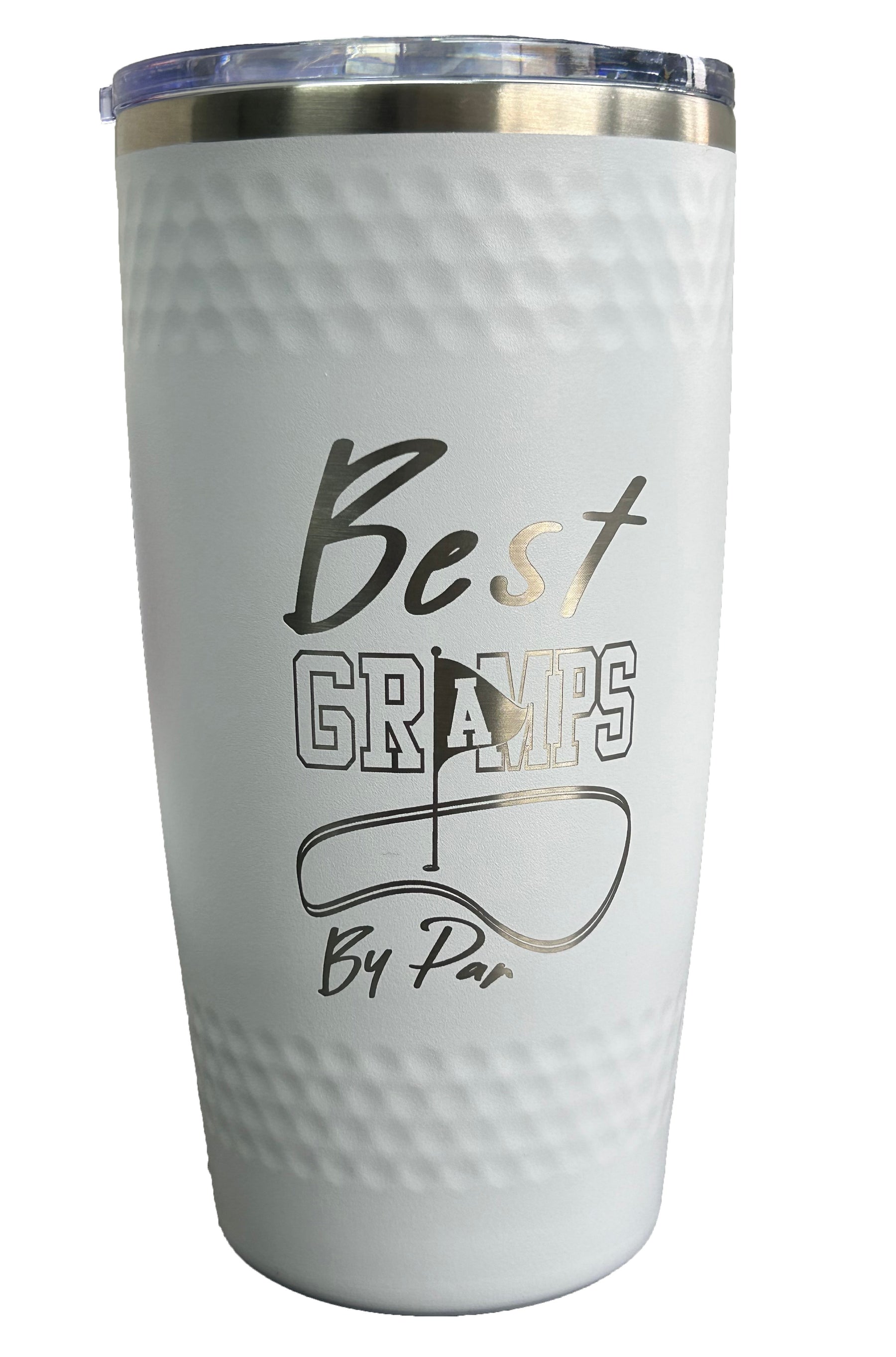 Custom Engraved Polar Camel 20 oz. White Golf Tumbler with Dimples