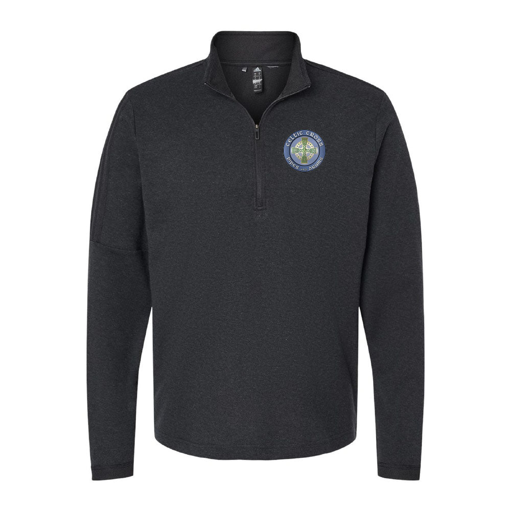 Celtic Cross BAND Adidas - 3-Stripes Quarter-Zip Sweater Embroidery - Mato & Hash