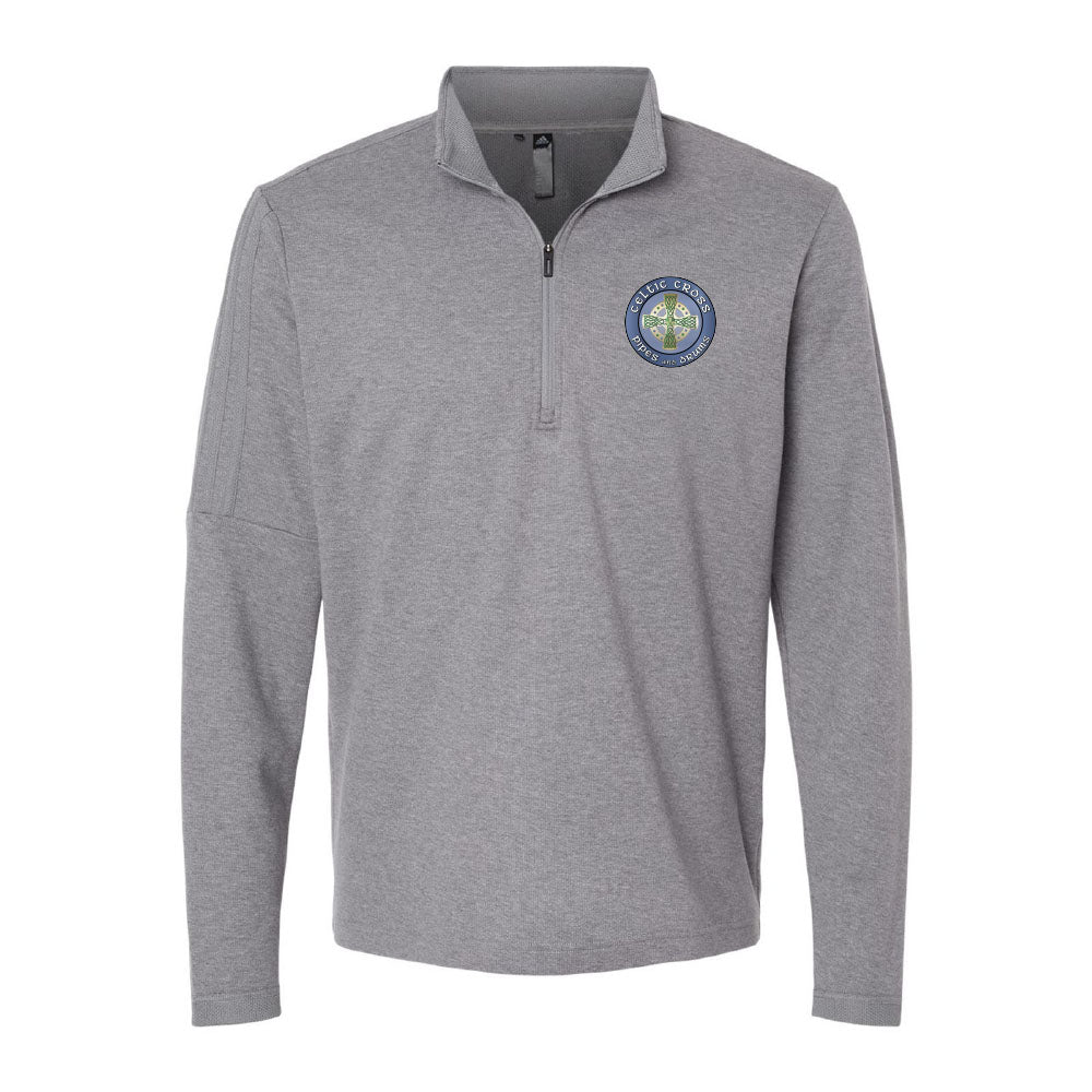 Celtic Cross BAND Adidas - 3-Stripes Quarter-Zip Sweater Embroidery - Mato & Hash
