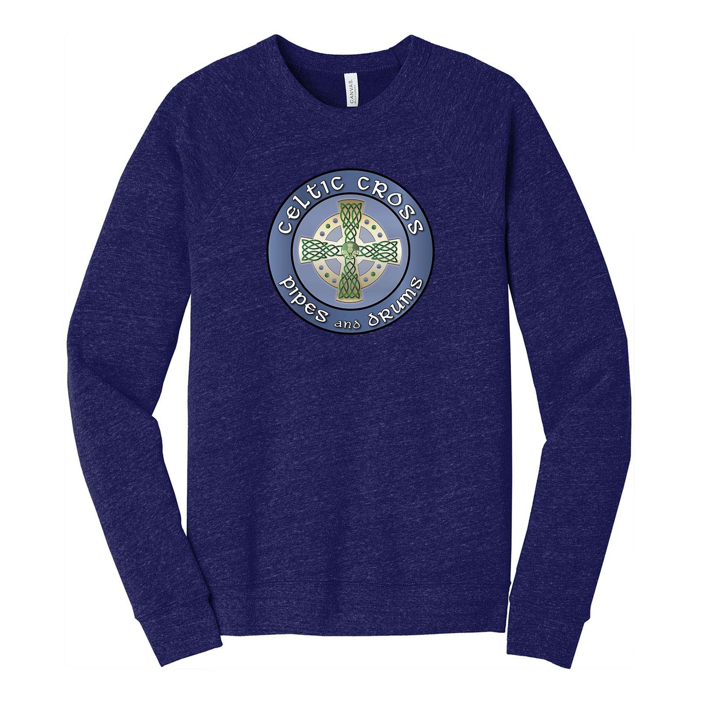 Celtic Cross BAND Bella + Canvas Unisex Cotton/Polyester Fleece Raglan Crewneck Sweatshirt - Mato & Hash