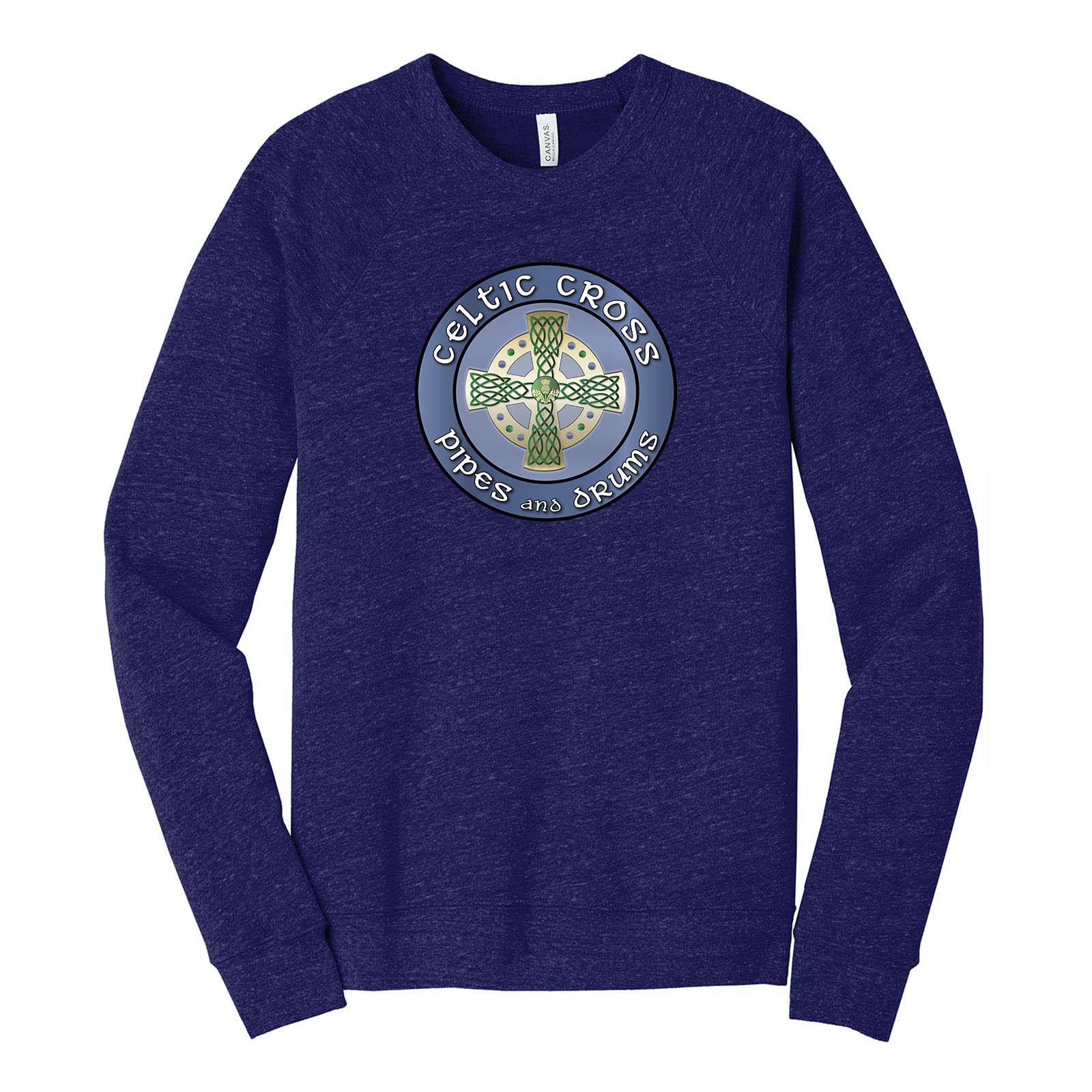 Celtic Cross BAND Bella + Canvas Unisex Cotton/Polyester Fleece Raglan Crewneck Sweatshirt - Mato & Hash