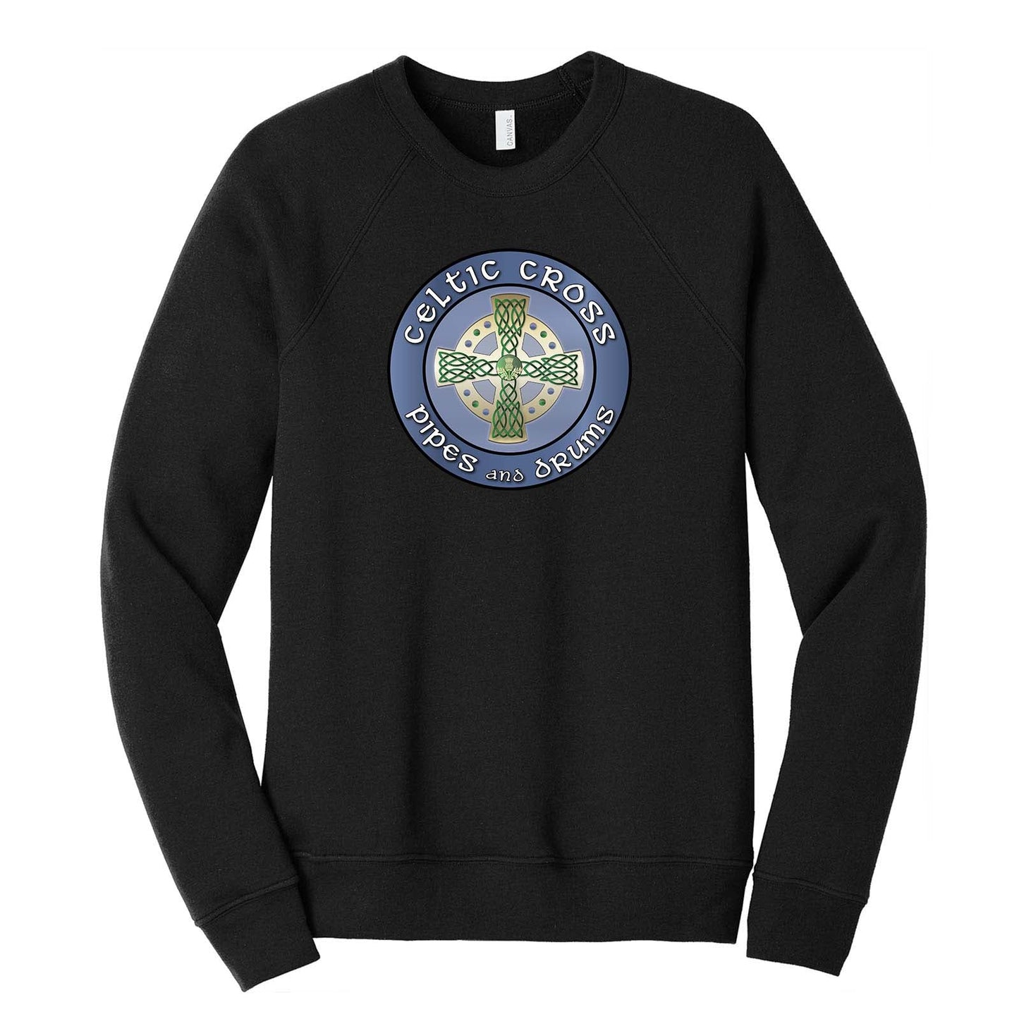 Celtic Cross BAND Bella + Canvas Unisex Cotton/Polyester Fleece Raglan Crewneck Sweatshirt - Mato & Hash