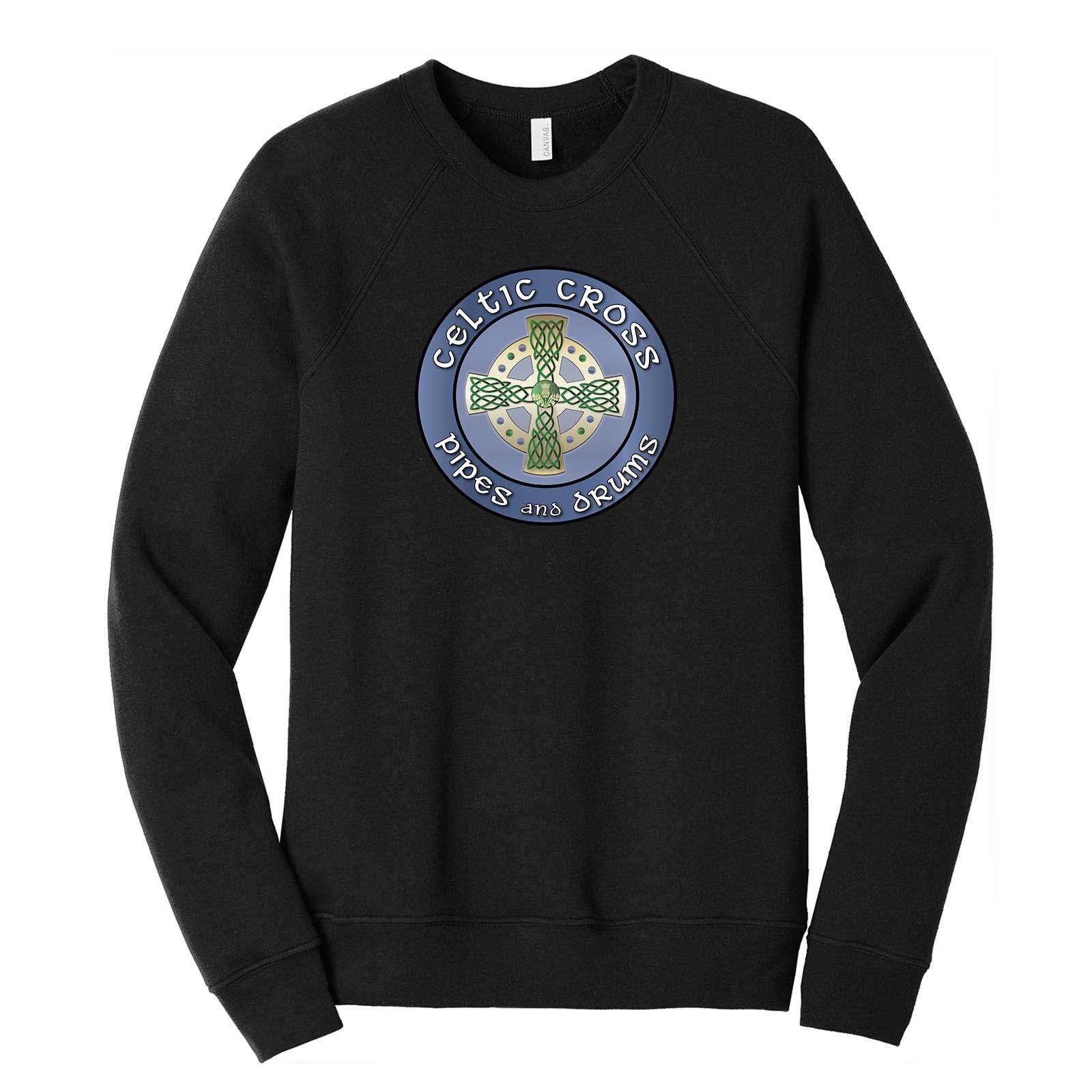 Celtic Cross BAND Bella + Canvas Unisex Cotton/Polyester Fleece Raglan Crewneck Sweatshirt - Mato & Hash