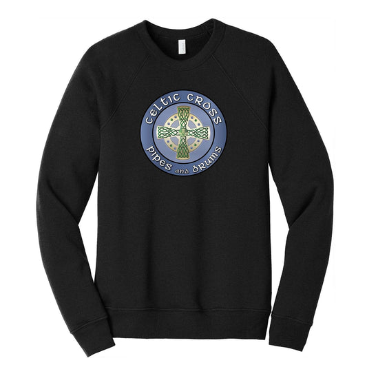 Celtic Cross BAND Bella + Canvas Unisex Cotton/Polyester Fleece Raglan Crewneck Sweatshirt - Mato & Hash
