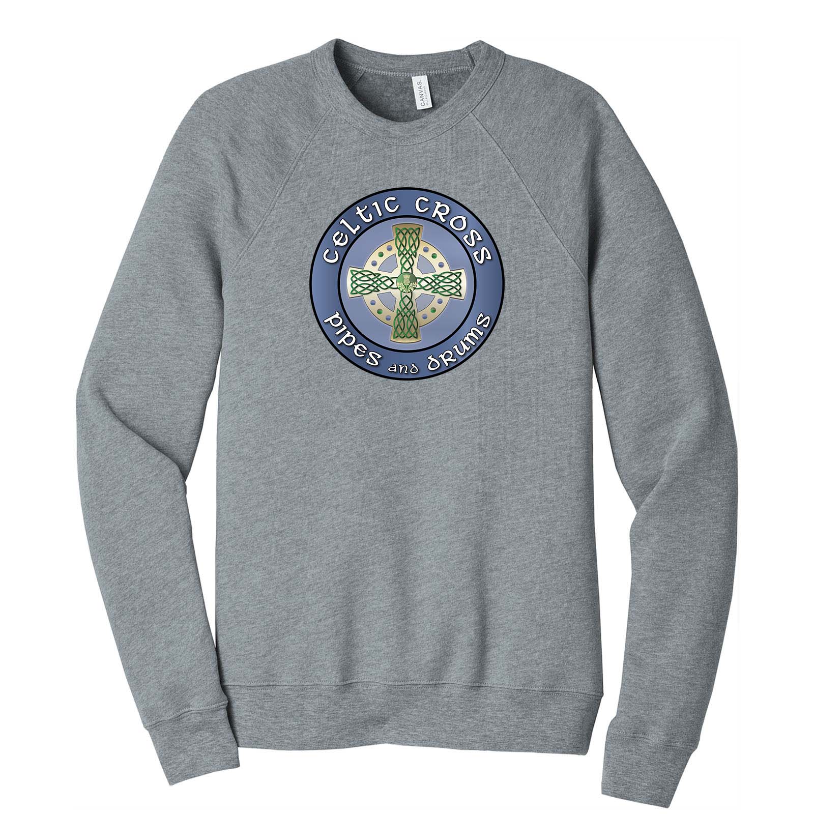 Celtic Cross BAND Bella + Canvas Unisex Cotton/Polyester Fleece Raglan Crewneck Sweatshirt - Mato & Hash