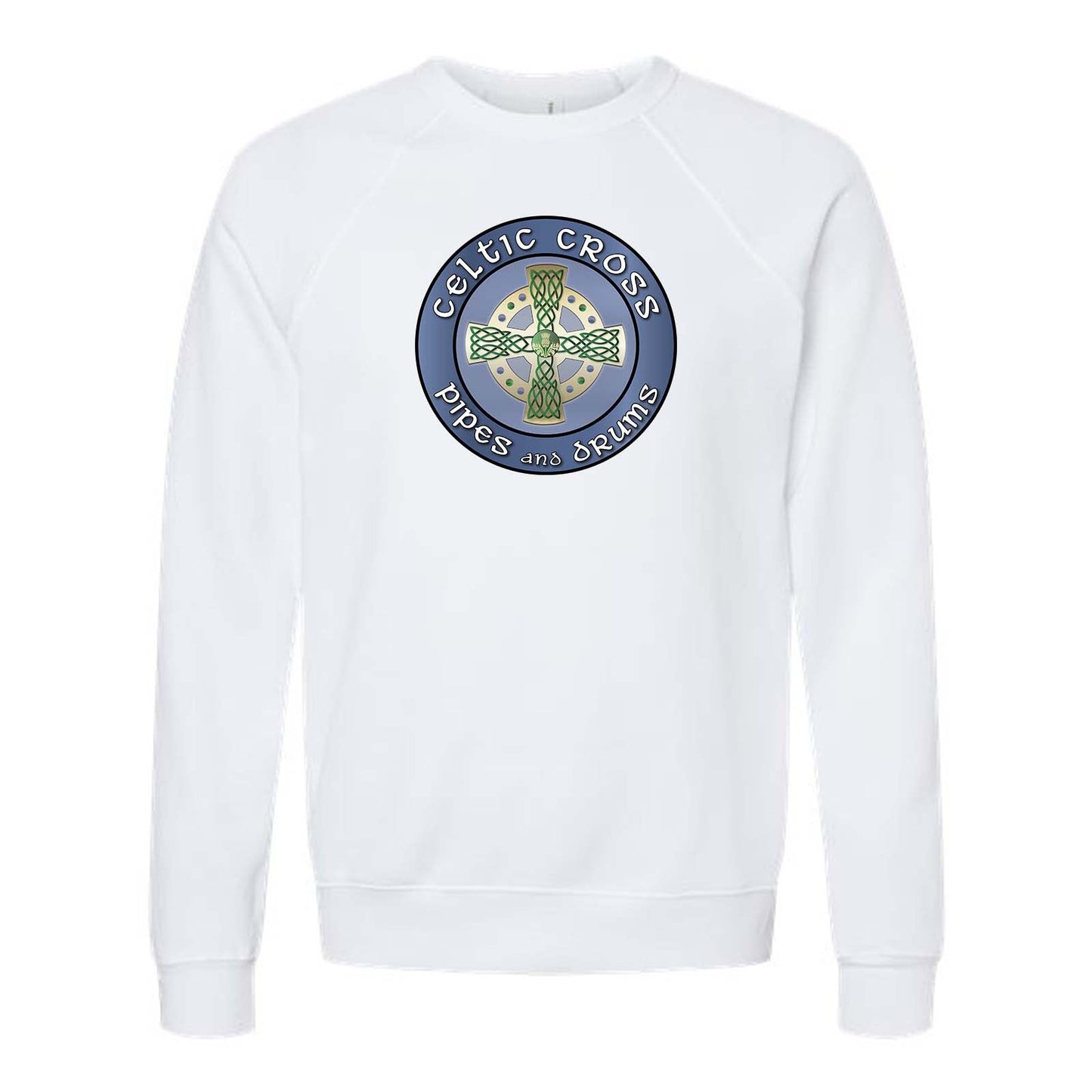 Celtic Cross BAND Bella + Canvas Unisex Cotton/Polyester Fleece Raglan Crewneck Sweatshirt - Mato & Hash