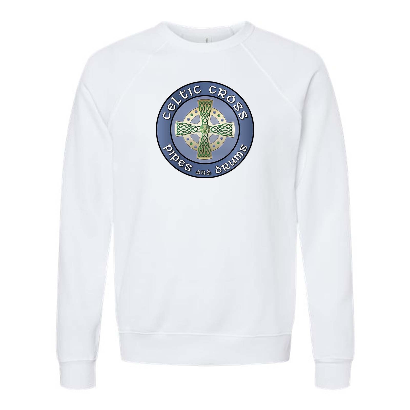 Celtic Cross BAND Bella + Canvas Unisex Cotton/Polyester Fleece Raglan Crewneck Sweatshirt - Mato & Hash
