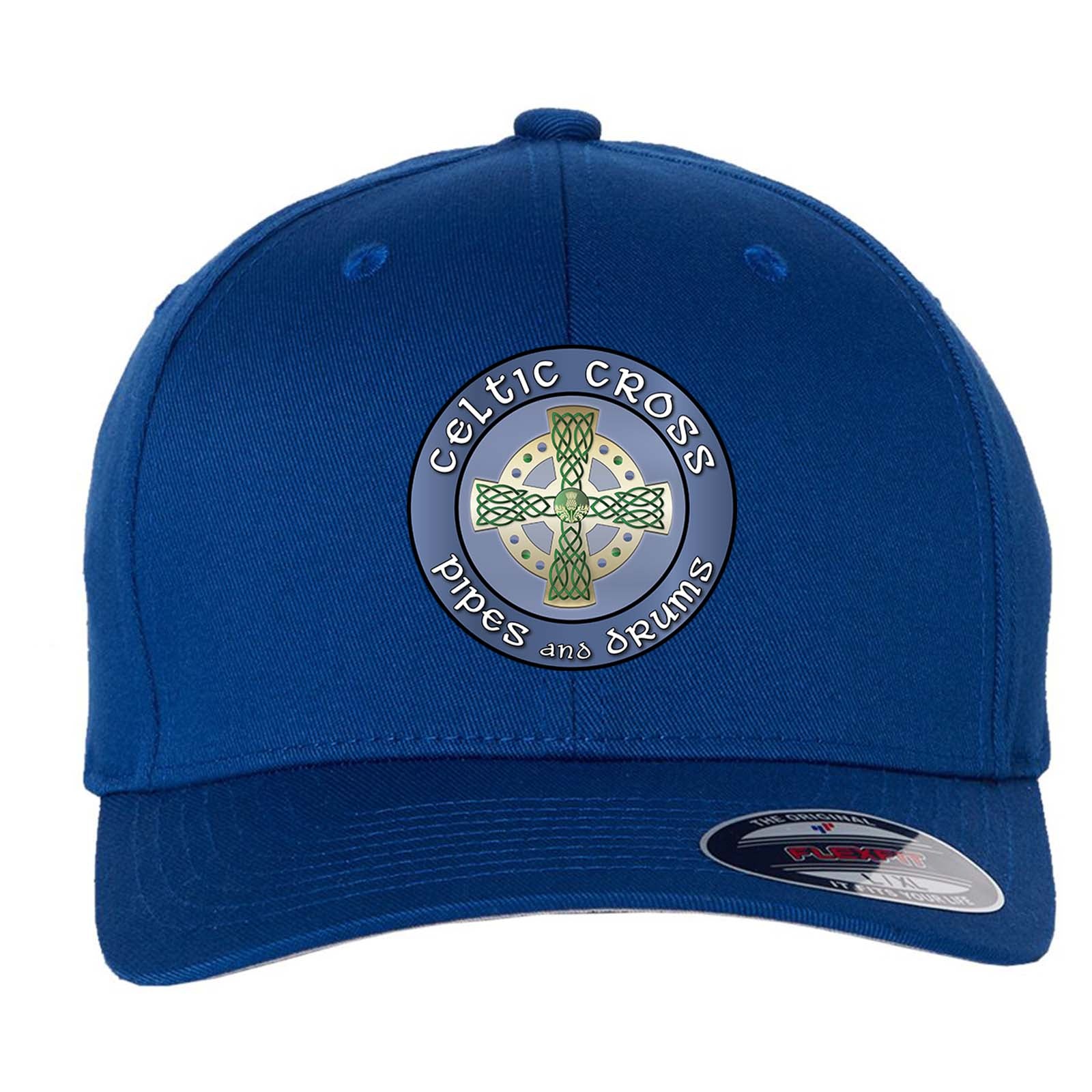 Celtic Cross BAND Embroidered Flexfit Cotton Blend Cap - Mato & Hash