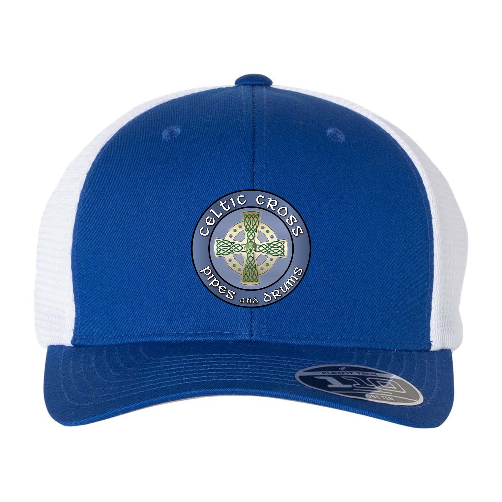 Celtic Cross BAND Embroidery Flexfit 110M Trucker Mesh-Back Cap - Mato & Hash