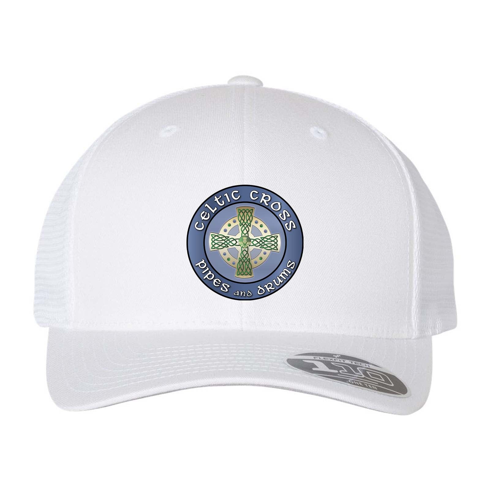 Celtic Cross BAND Embroidery Flexfit 110M Trucker Mesh-Back Cap - Mato & Hash