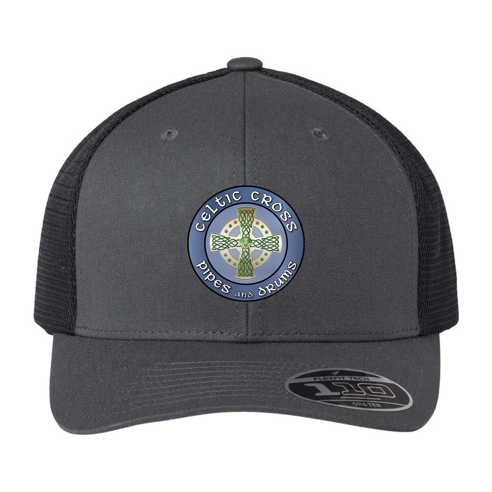 Celtic Cross BAND Embroidery Flexfit 110M Trucker Mesh-Back Cap - Mato & Hash