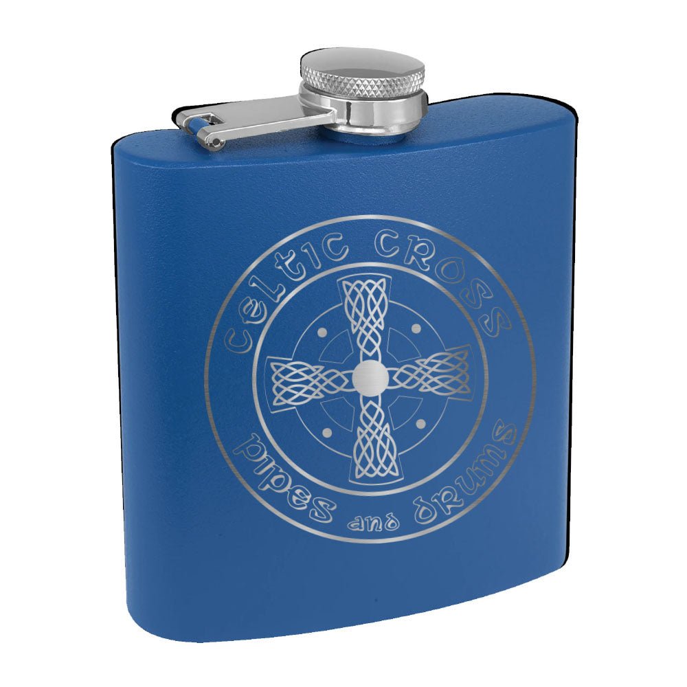 Celtic Cross BAND Engraved Matte Flasks - Mato & Hash