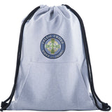 Celtic Cross BAND Melange Drawstring Gym Bag With Quick-Access Pocket - Mato & Hash