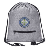 Celtic Cross BAND Melange Drawstring Gym Bag With Zipper Pocket - Mato & Hash