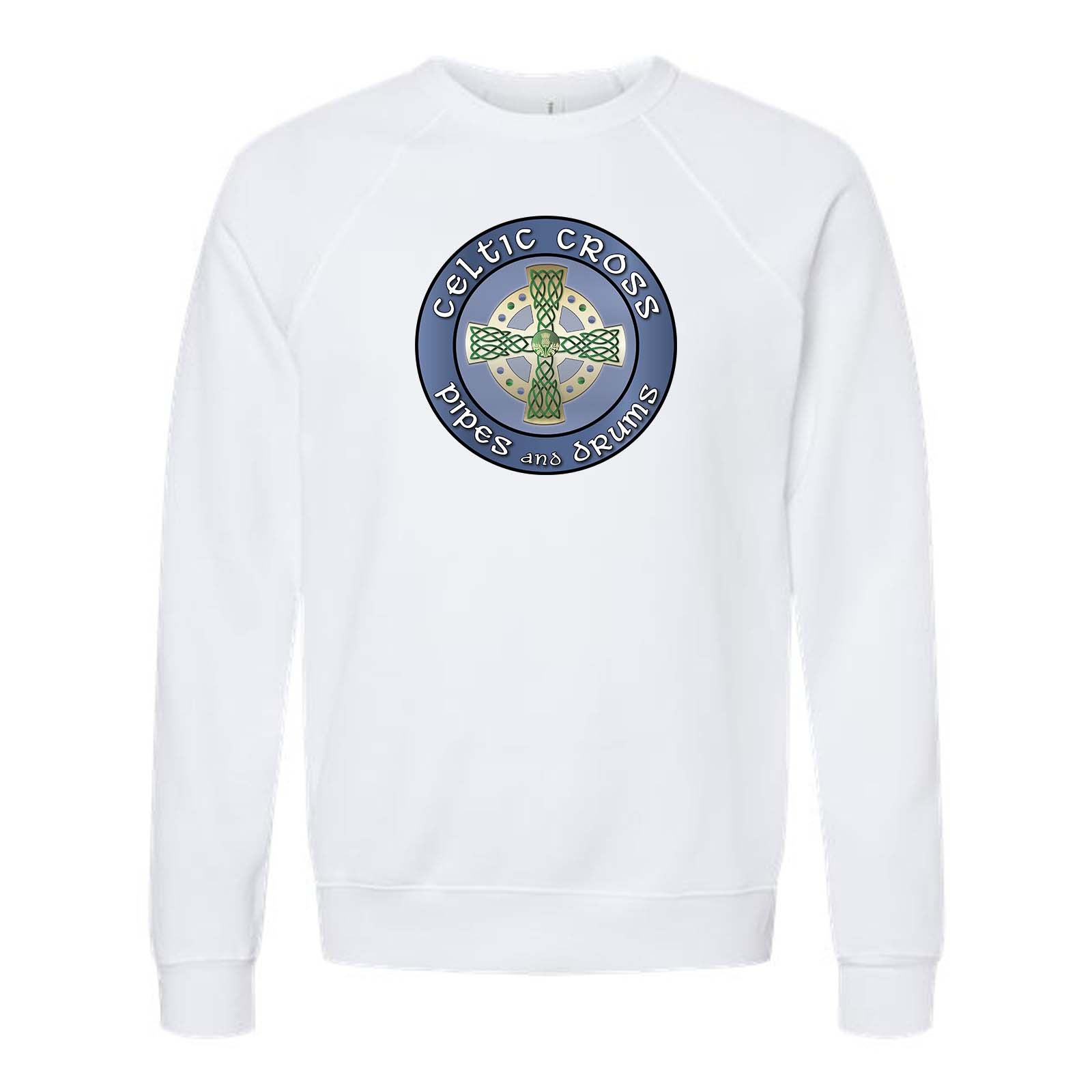 Celtic Cross Fan Bella + Canvas Unisex Cotton/Polyester Fleece Raglan Crewneck Sweatshirt - Mato & Hash