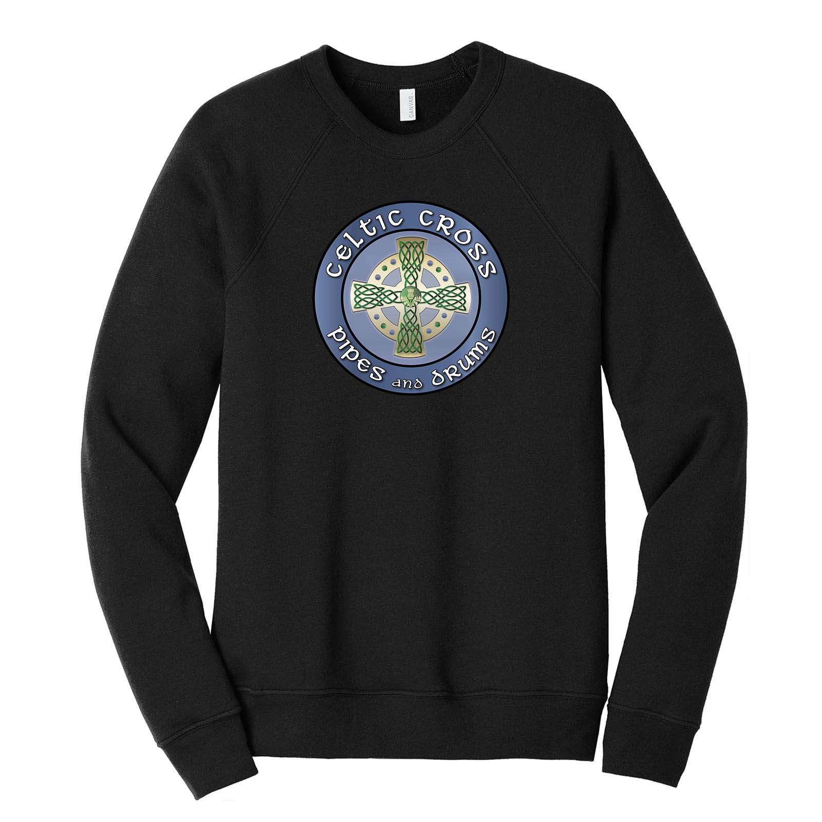 Celtic Cross Fan Bella + Canvas Unisex Cotton/Polyester Fleece Raglan Crewneck Sweatshirt - Mato & Hash