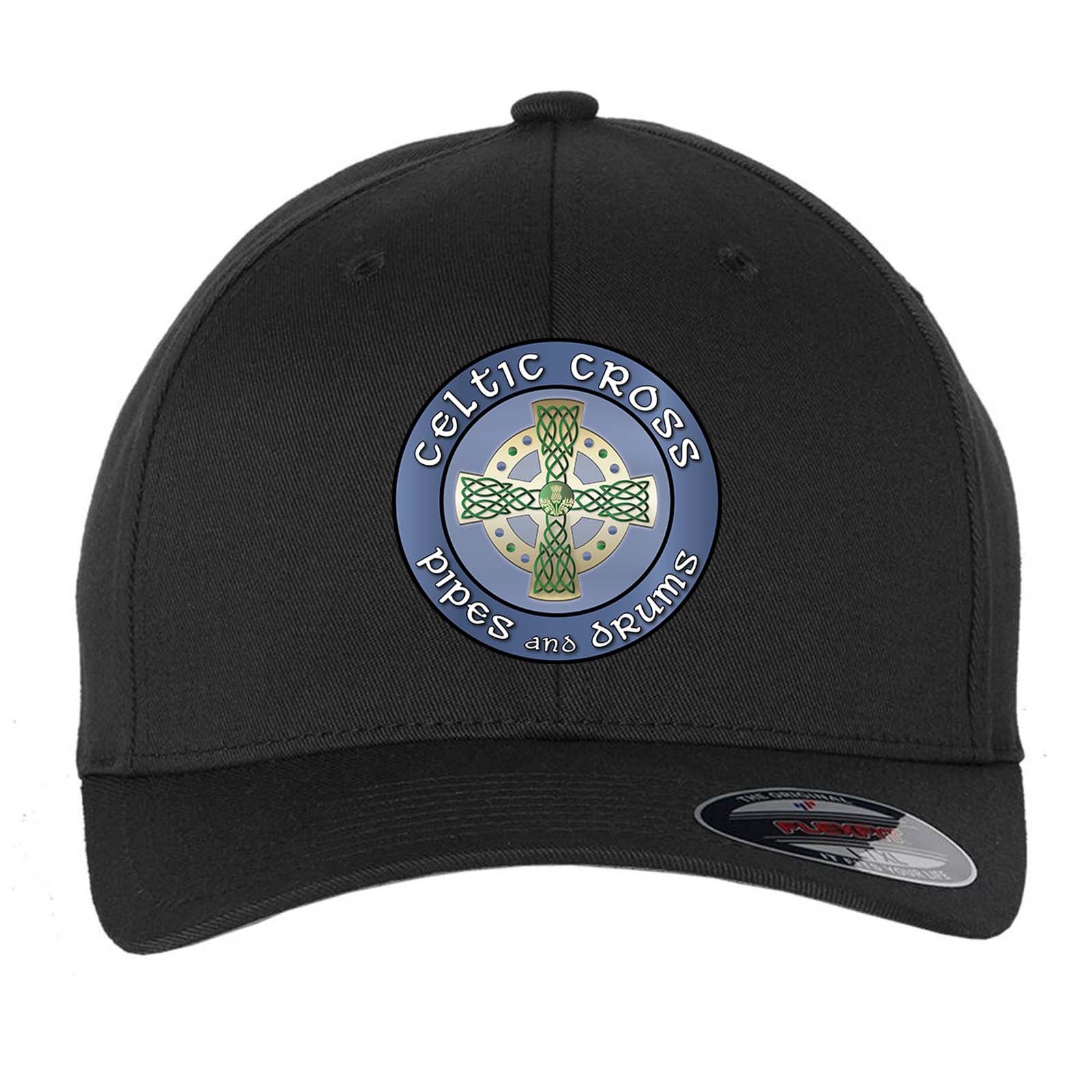 Celtic Cross Fan Embroidered Flexfit Cotton Blend Cap - Mato & Hash