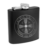 Celtic Cross Fan Engraved Matte Flasks