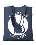 Peace Love and Paws Econscious Hemp Simplicity Tote / Childless Cat Lady