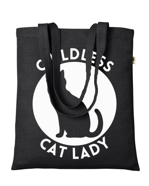 Peace Love and Paws Econscious Hemp Simplicity Tote / Childless Cat Lady