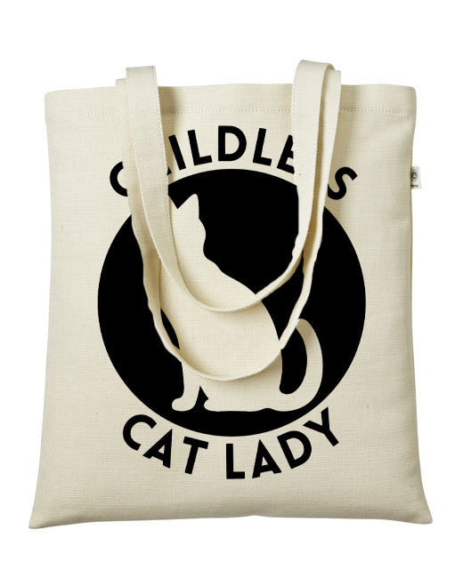 Peace Love and Paws Econscious Hemp Simplicity Tote / Childless Cat Lady