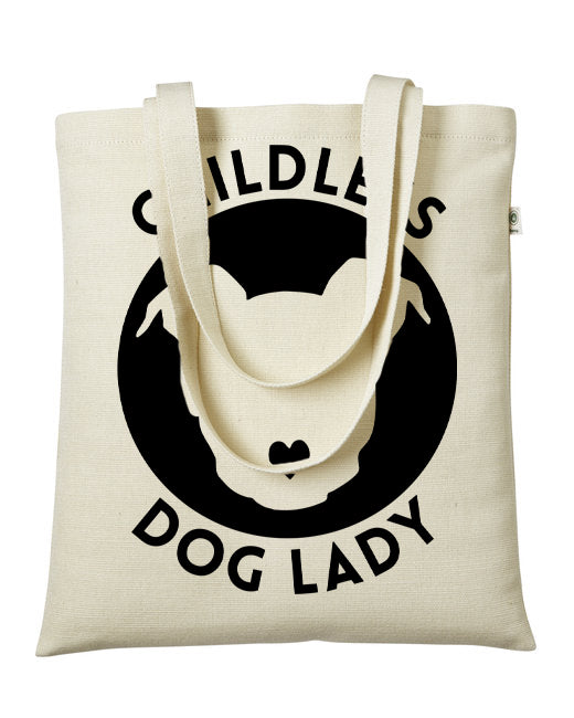 Peace Love and Paws Econscious Hemp Simplicity Tote / Childless Dog Lady