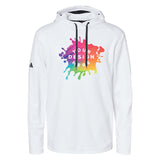 Custom Adidas - Textured Mixed Media Hooded Sweatshirt Printed - Mato & Hash