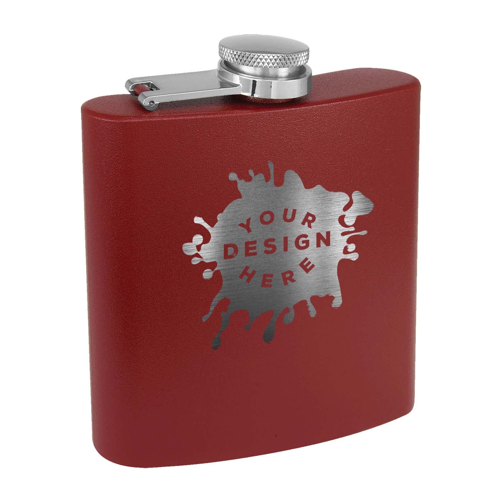 Custom Engraved Matte Flasks - 13 Colors Available