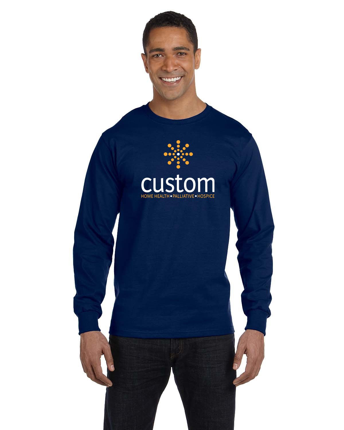 Custom Home Health - Gildan® - DryBlend® 50 Cotton/50 Poly Long Sleeve T-Shirt Printed - Mato & Hash