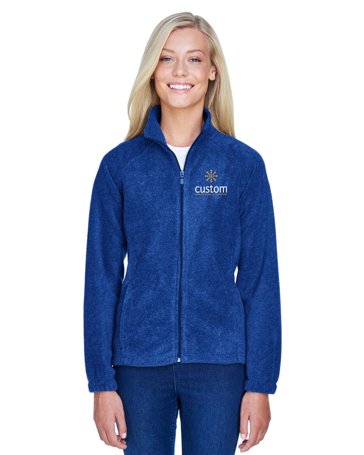 Custom Home Health - Harriton Ladies' Full-Zip Fleece Embroidery - Mato & Hash