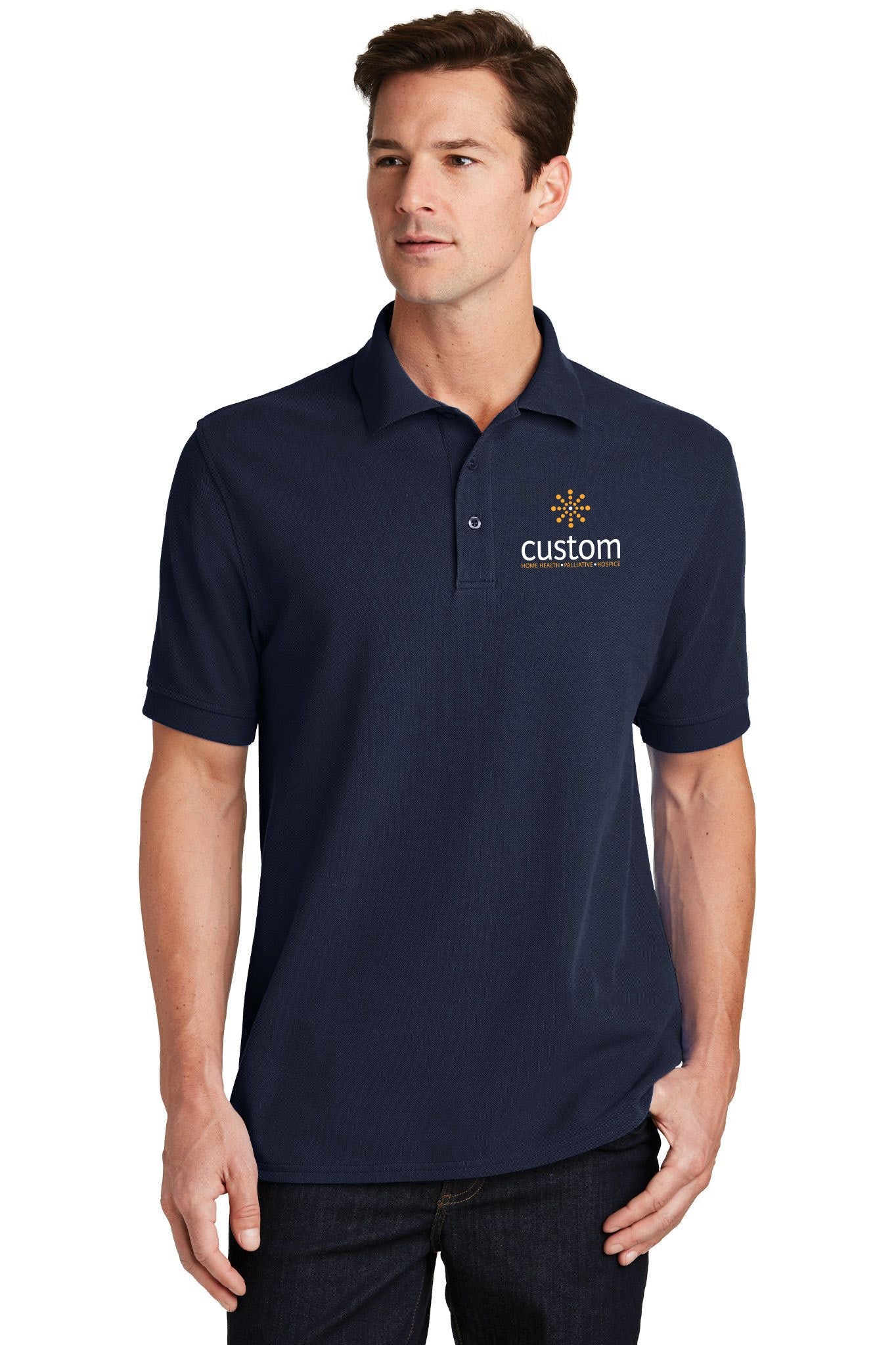 Custom Home Health - Unisex Port & Company Ring Spun Pique Polo