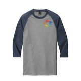 District Perfect Tri  3/4-Sleeve Raglan T Shirt Embroidery