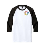 District Perfect Tri  3/4-Sleeve Raglan T Shirt Embroidery