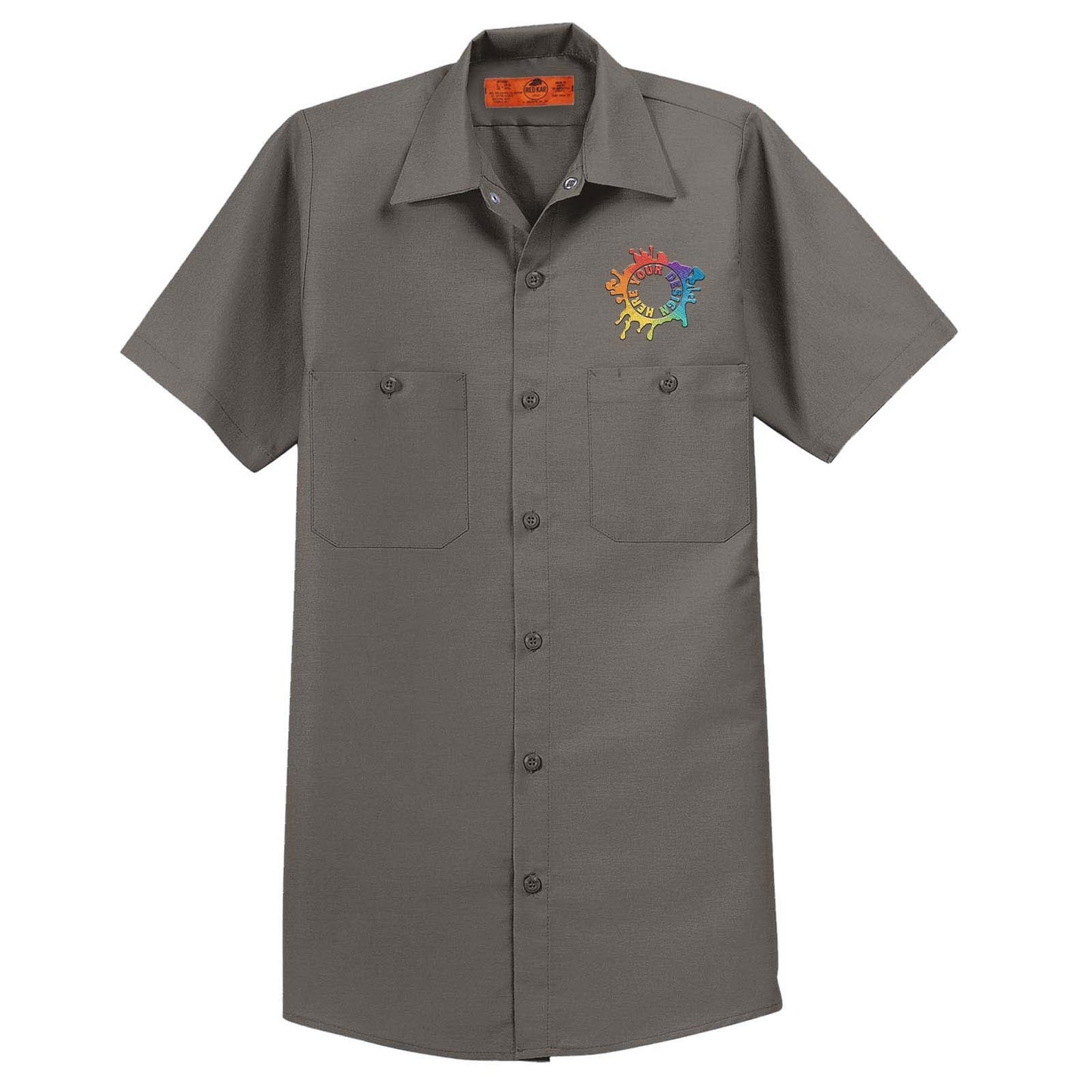 Embroidered Red Kap® Short Sleeve Industrial Work Shirt - Mato & Hash