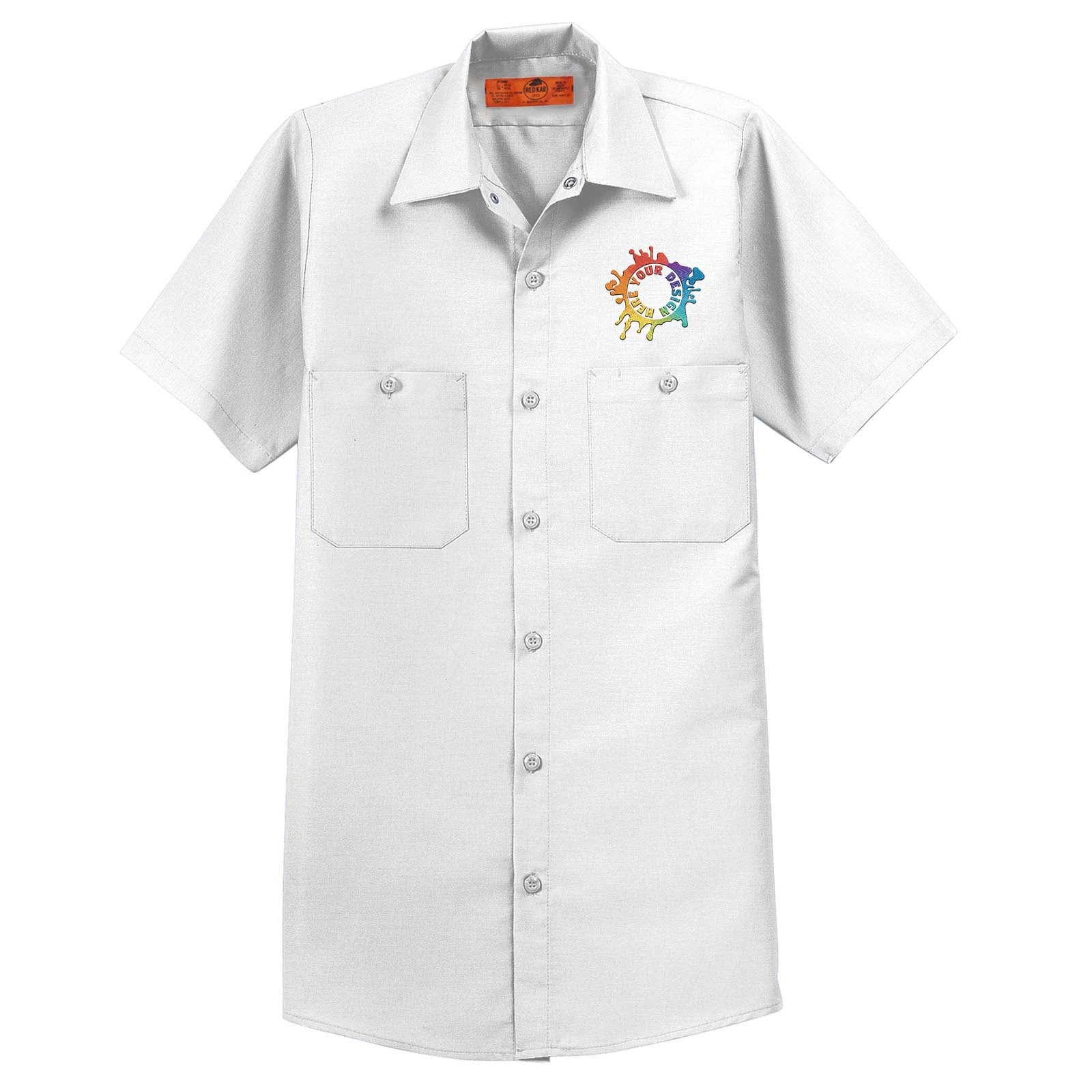 Embroidered Red Kap® Short Sleeve Industrial Work Shirt - Mato & Hash