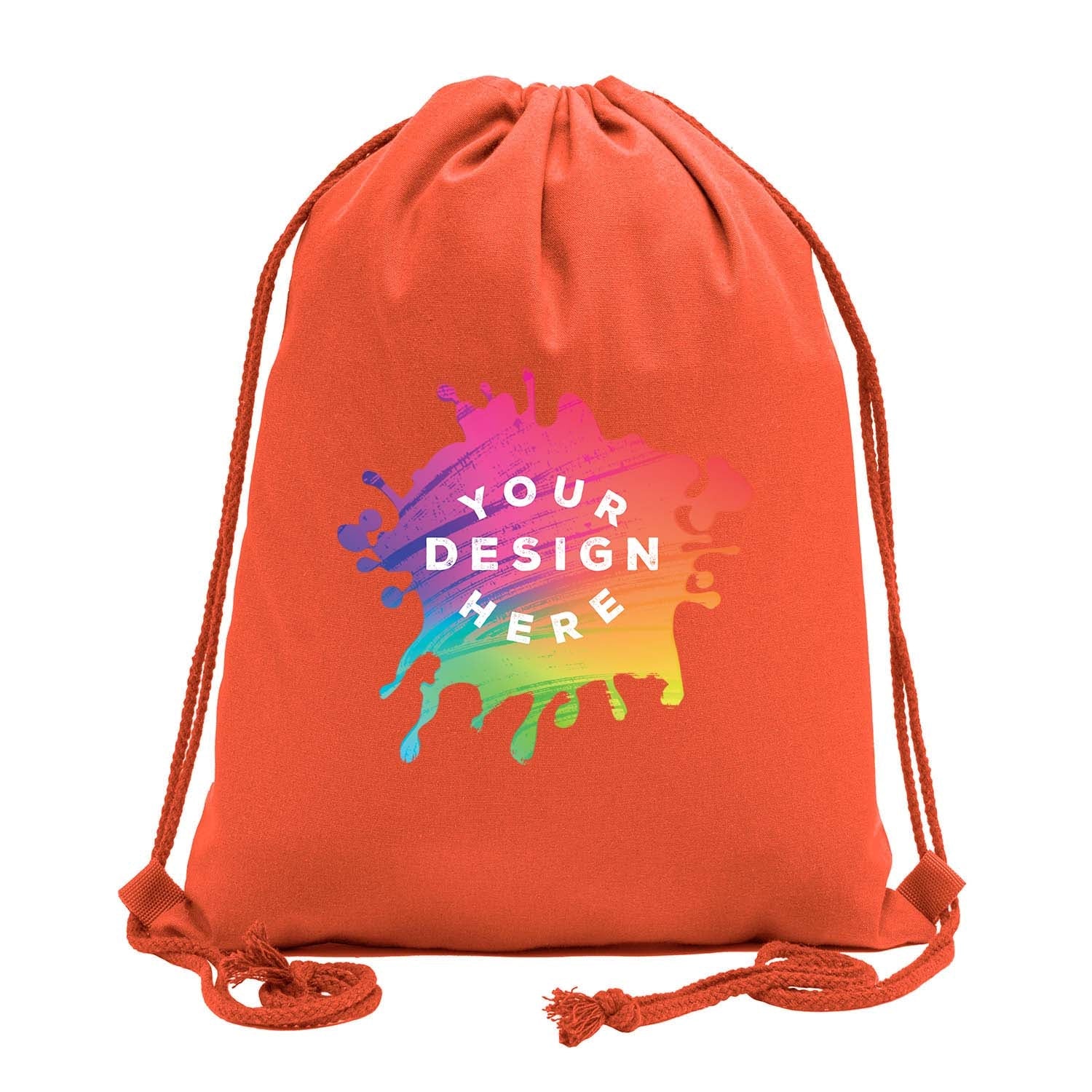 Full Color Custom Cotton Drawstring Bag - Mato & Hash
