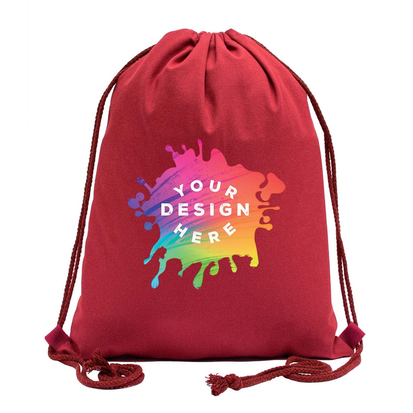 Full Color Custom Cotton Drawstring Bag - Mato & Hash