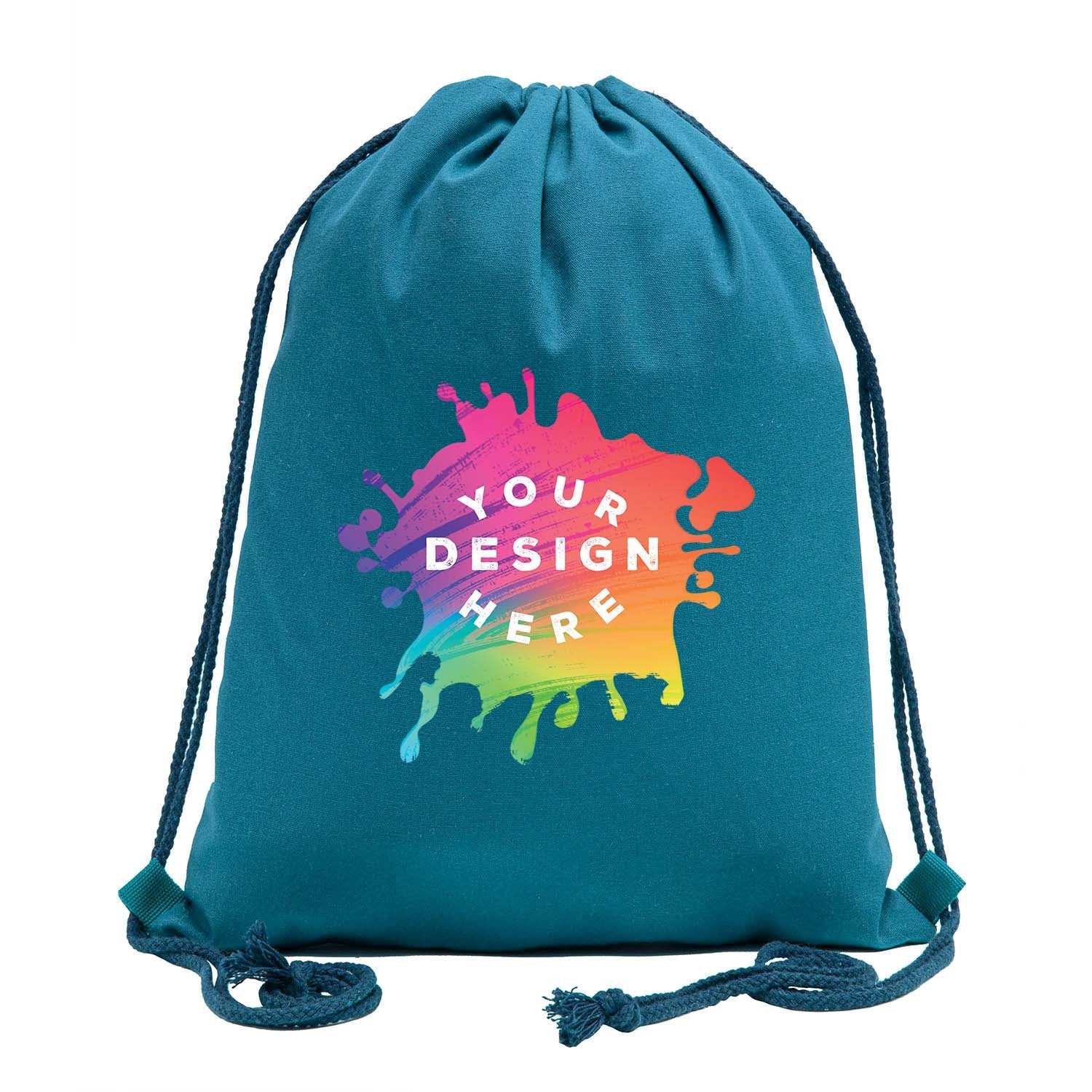 Full Color Custom Cotton Drawstring Bag - Mato & Hash