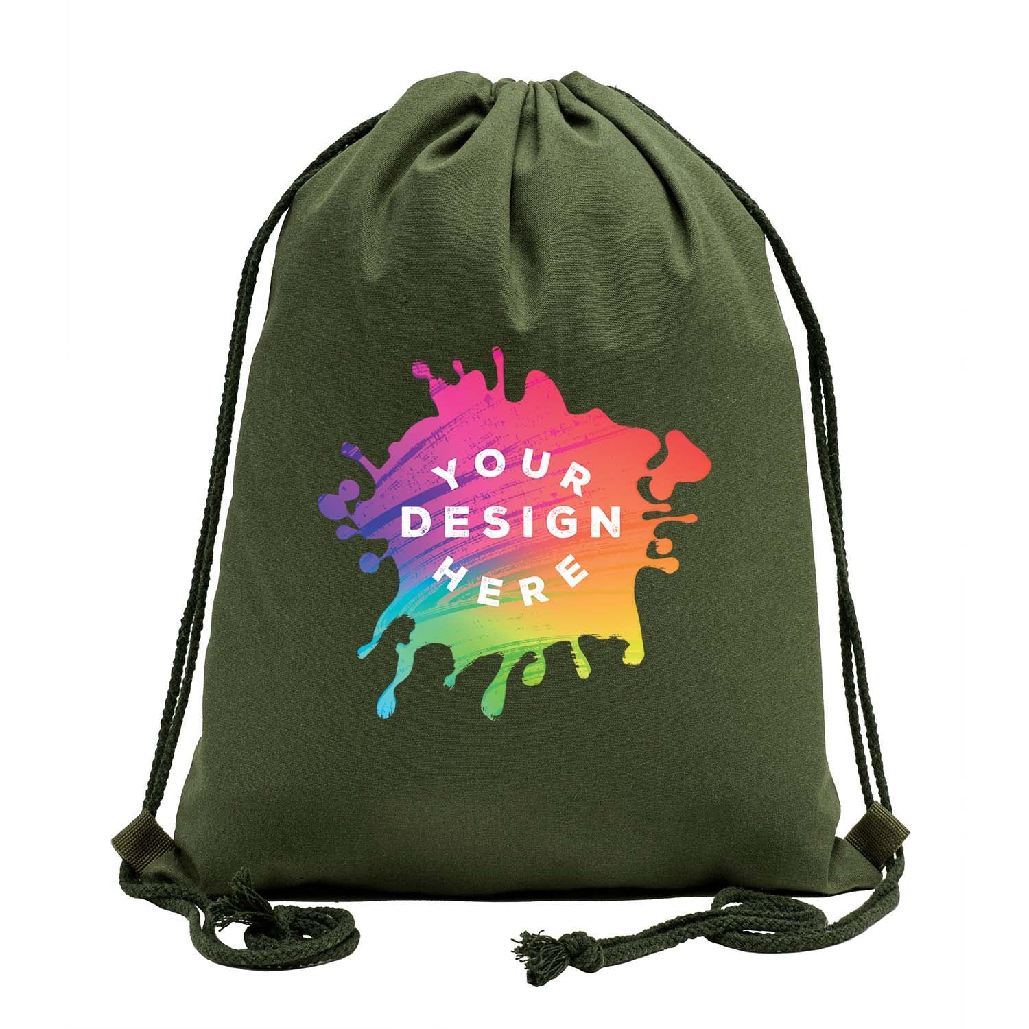 Full Color Custom Cotton Drawstring Bag - Mato & Hash