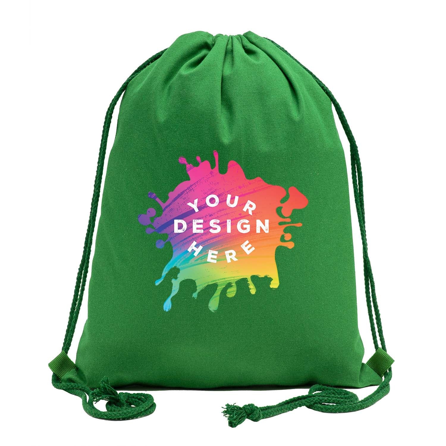 Full Color Custom Cotton Drawstring Bag - Mato & Hash