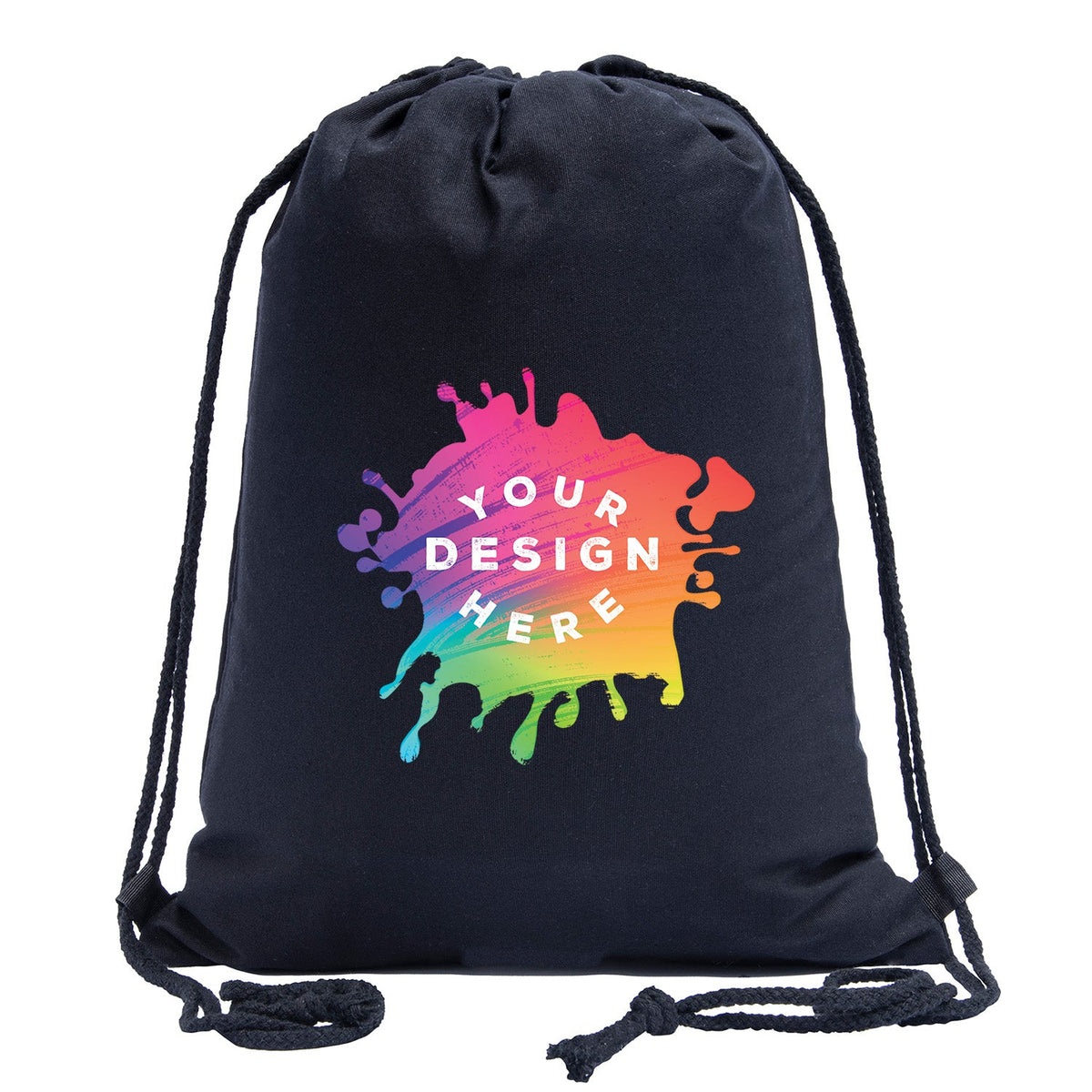 Full Color Custom Cotton Drawstring Bag - Mato & Hash