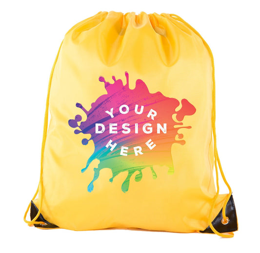 Full Color Custom Polyester Drawstring Bag - Bulk - Mato & Hash