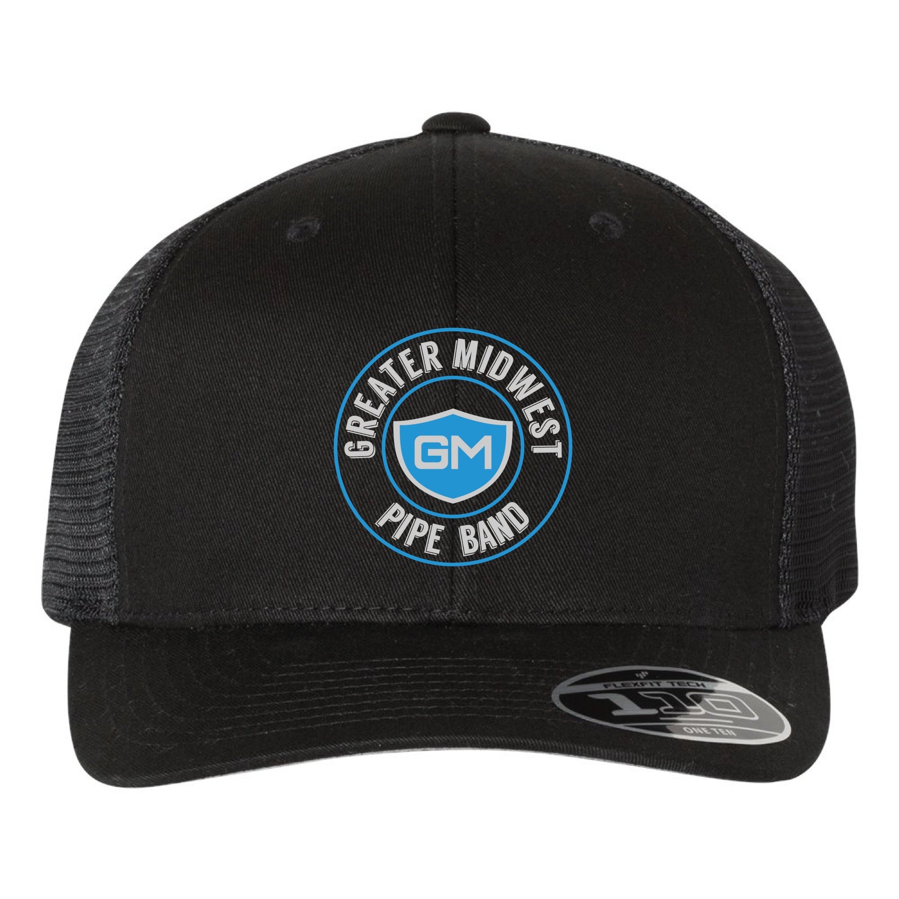 Greater Midwest Band Circle Flexfit 110M Trucker Mesh-Back Cap Embroidery - Snapback - Mato & Hash